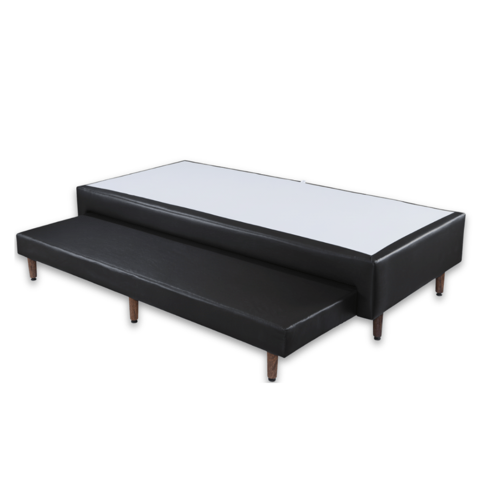 Base Box com Cama Auxiliar Bibox Sommier Corino Preto - Orthocrin