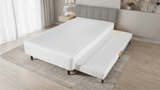 Base Box com Cama Auxiliar Bibox Sommier Plus Branco - Orthocrin