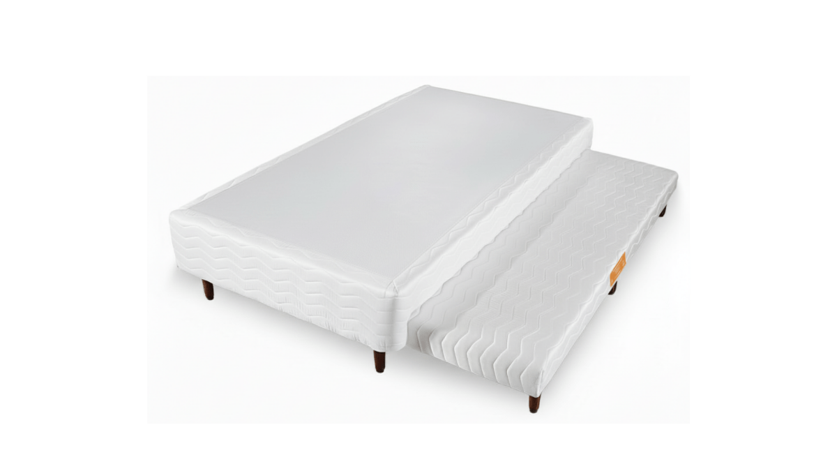 Base Box com Cama Auxiliar Bibox Sommier Plus Branco - Orthocrin