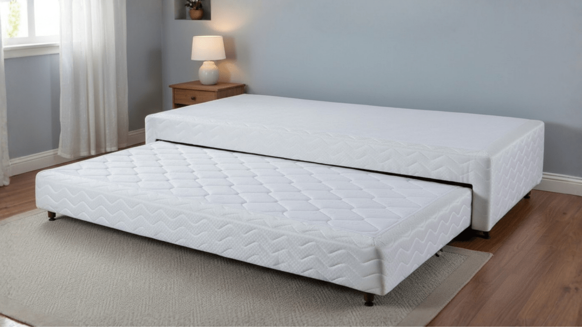 Base Box com Cama Auxiliar Bibox Sommier Spring Branco - Orthocrin