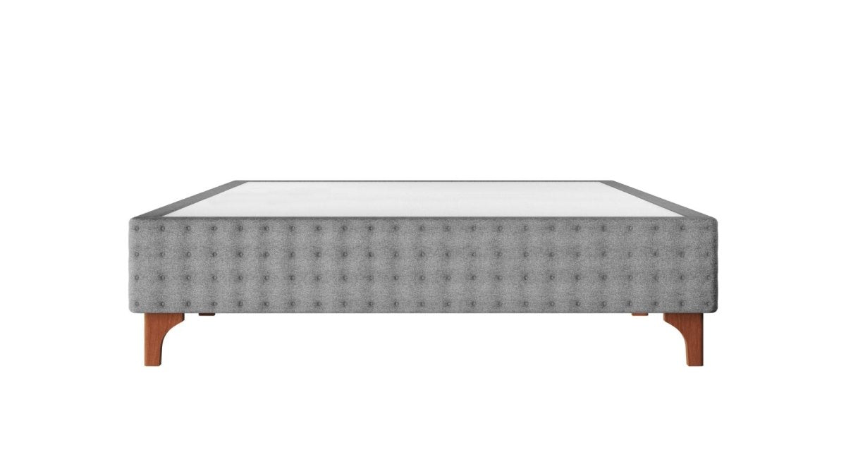 Base Box Sommier Capitonê Bouclé Cinza 24 cm - Orthocrin