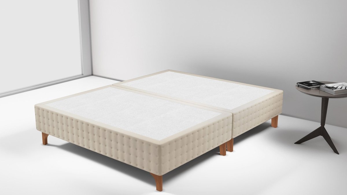 Base Box Sommier Capitonê Bouclé Pérola 24 cm - Orthocrin