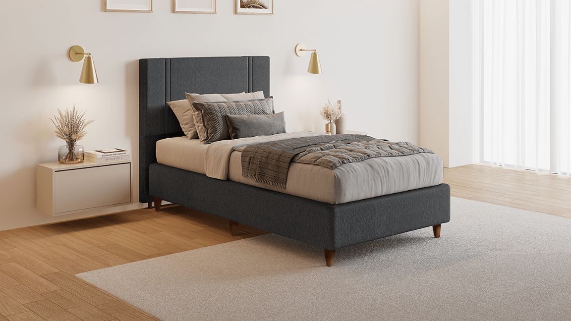 Base Box Sommier Decor Linho Dark 24 cm - Orthocrin