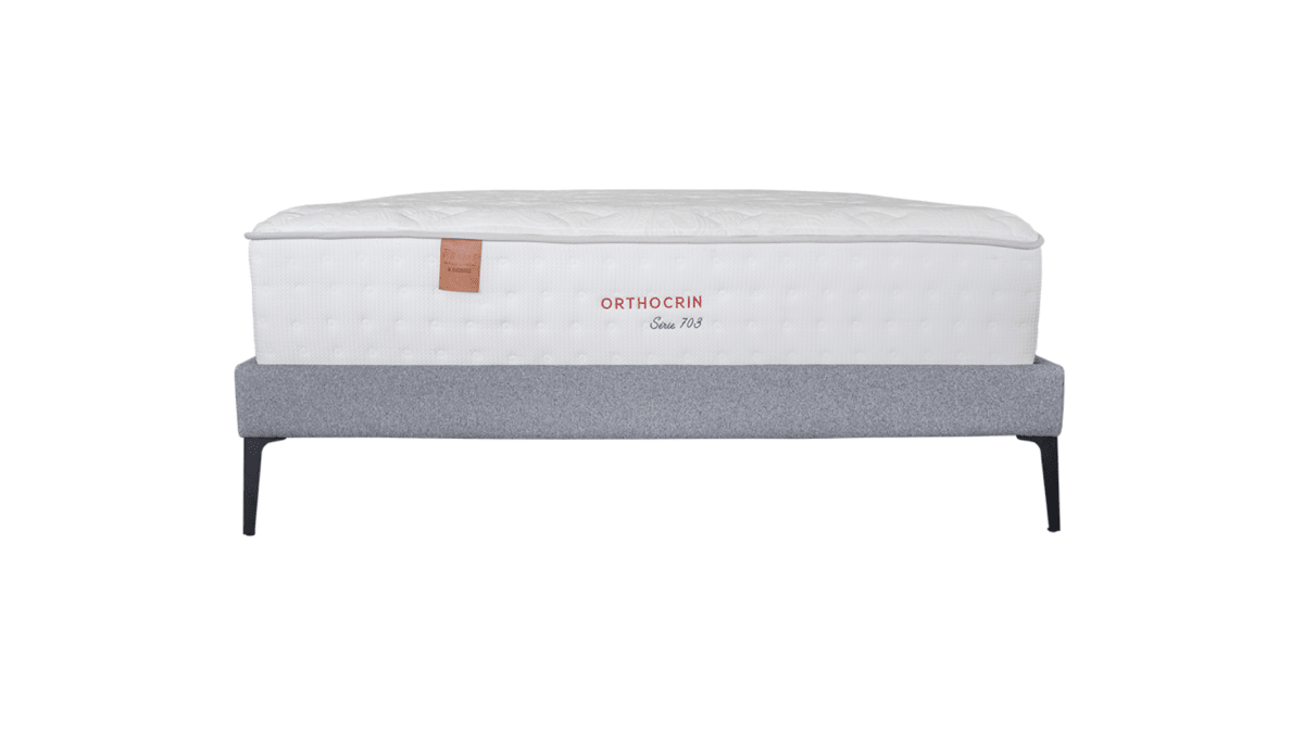 Base Box Sommier Luxo Bouclé Cinza 15 cm - Orthocrin