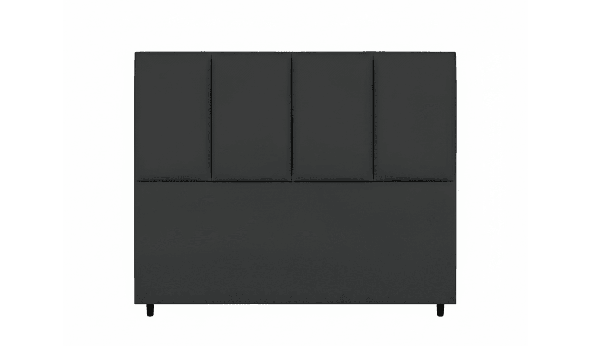 Cabeceira Estofada Garnet Dark Tecido Linho - Orthocrin