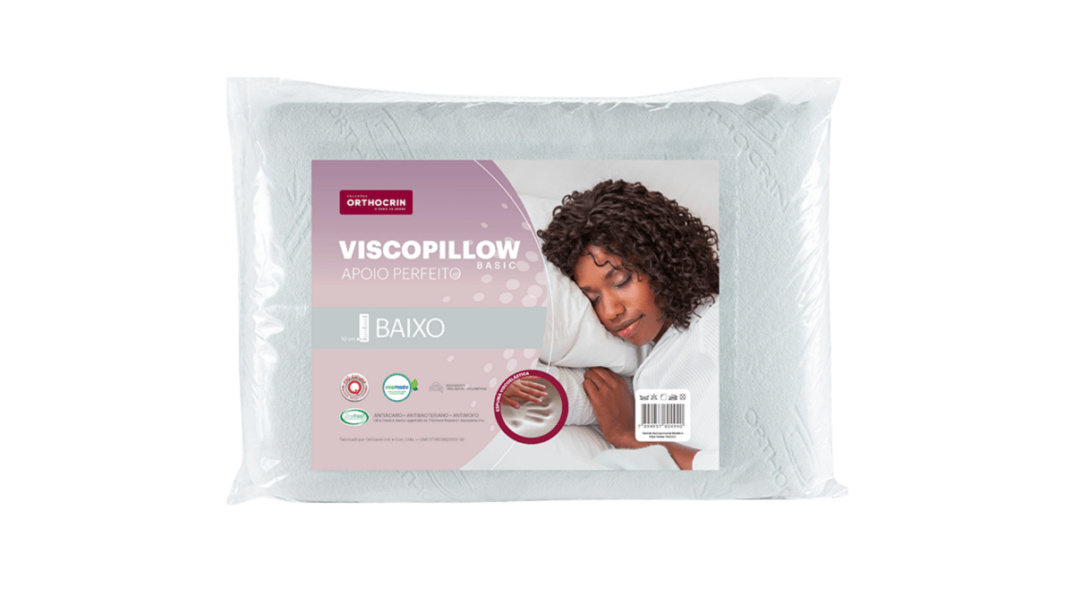 Travesseiro Espuma Viscoelástica Viscopillow Basic - Orthocrin