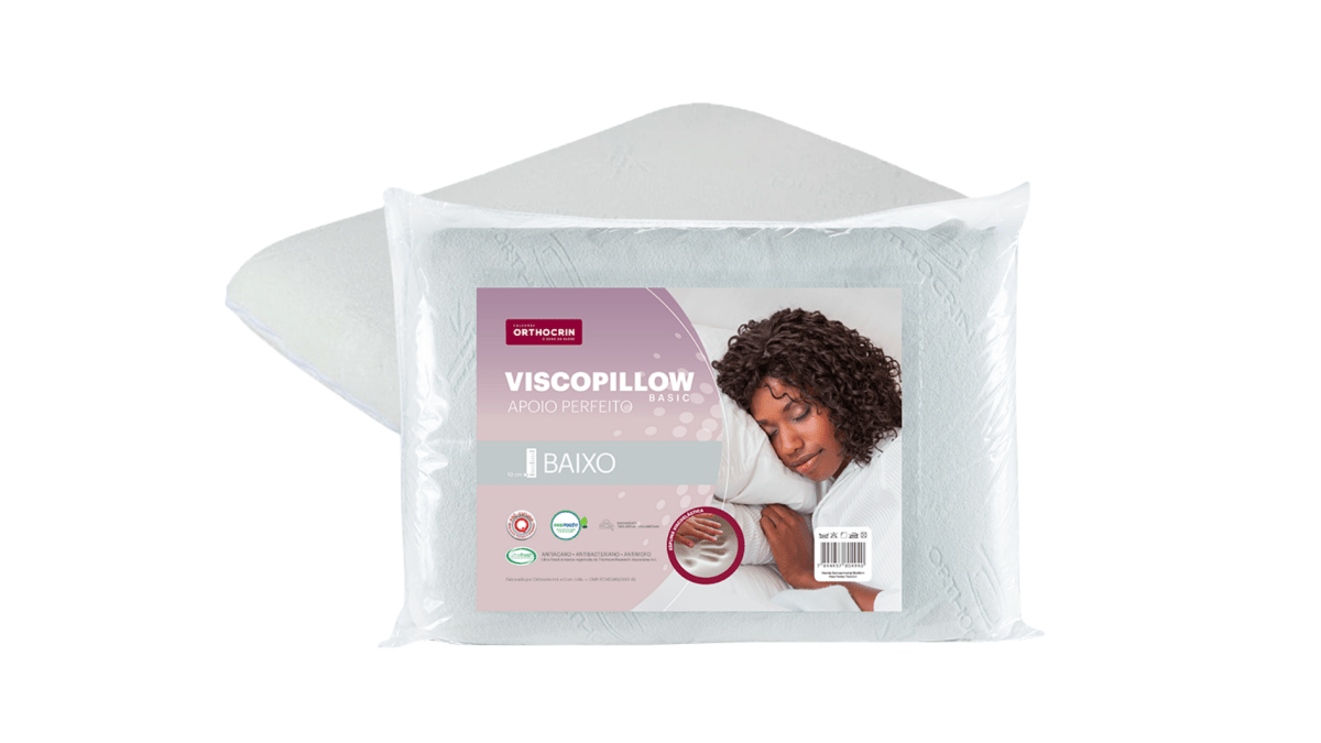 Travesseiro Espuma Viscoelástica Viscopillow Basic - Orthocrin