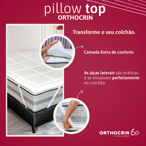 Pillow Top Orthocrin para colchão