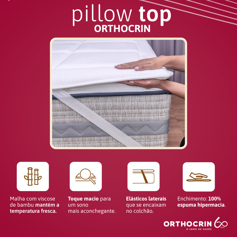 Pillow Top Orthocrin para colchão