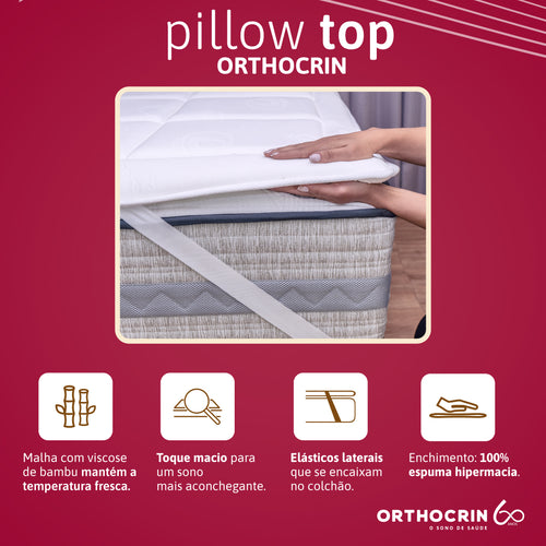 Pillow Top Orthocrin para colchão