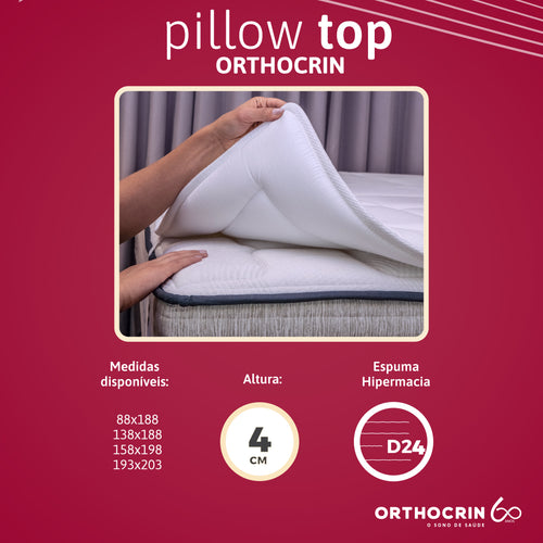 Pillow Top Orthocrin para colchão