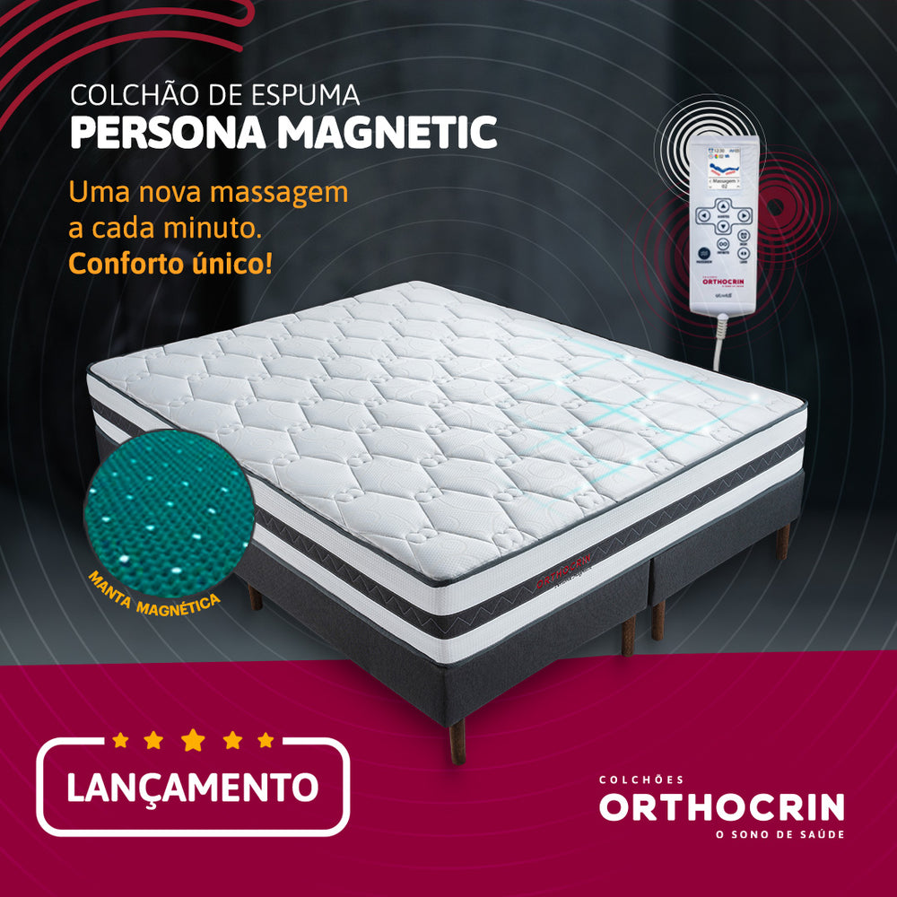 Colchão Magnético Espuma Vibromassagem Persona Magnetic Massageador