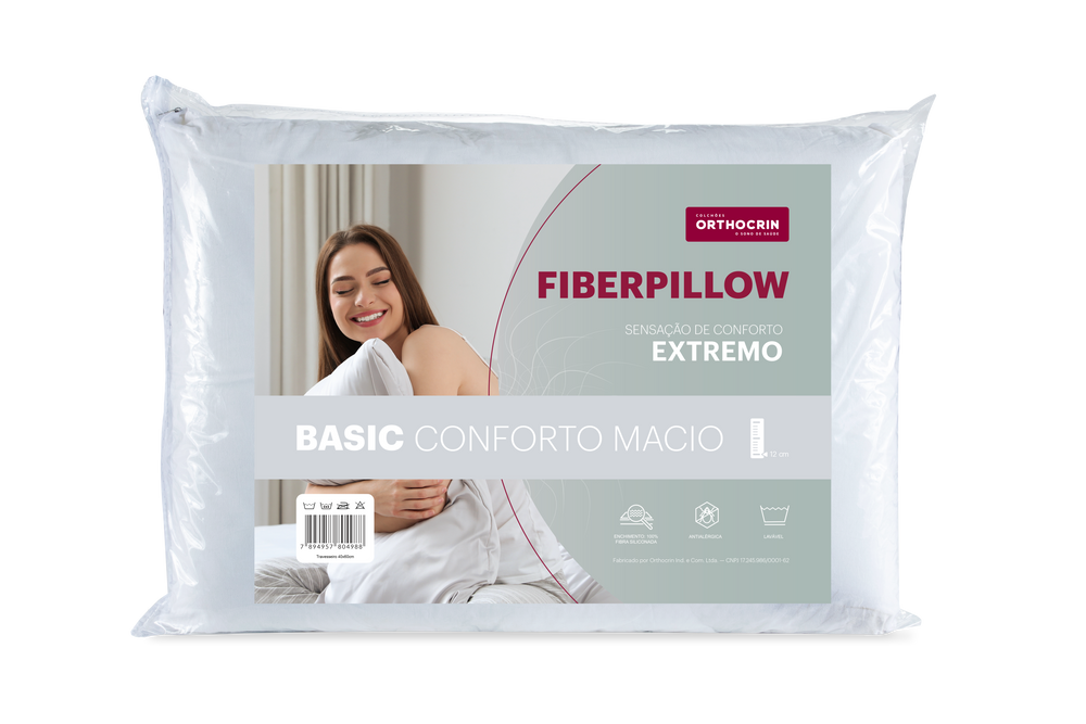 Travesseiro Fiberpillow Basic Fibra Siliconada 40x60x12