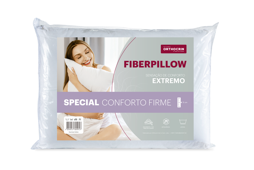 Travesseiro Fiberpillow Special Fibra Siliconada 43x62x15