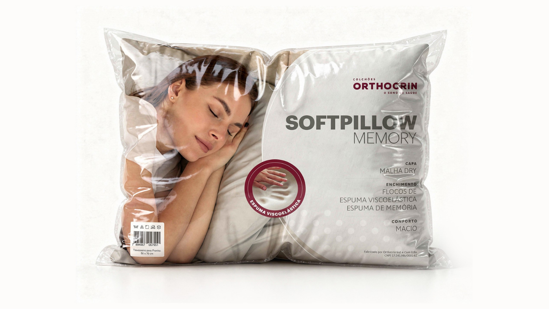 Travesseiro Viscoelástico SoftPillow Memory – Orthocrin