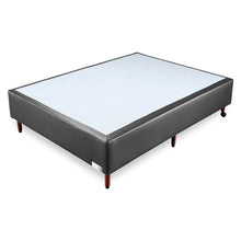 Base Box Alto Corino Preto Sommier Eco Pés de Madeira Altura 32 cm - Orthocrin