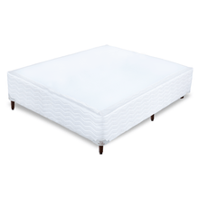 Base Box Alto Sommier Branco Pés de Madeira Altura 32 cm - Orthocrin