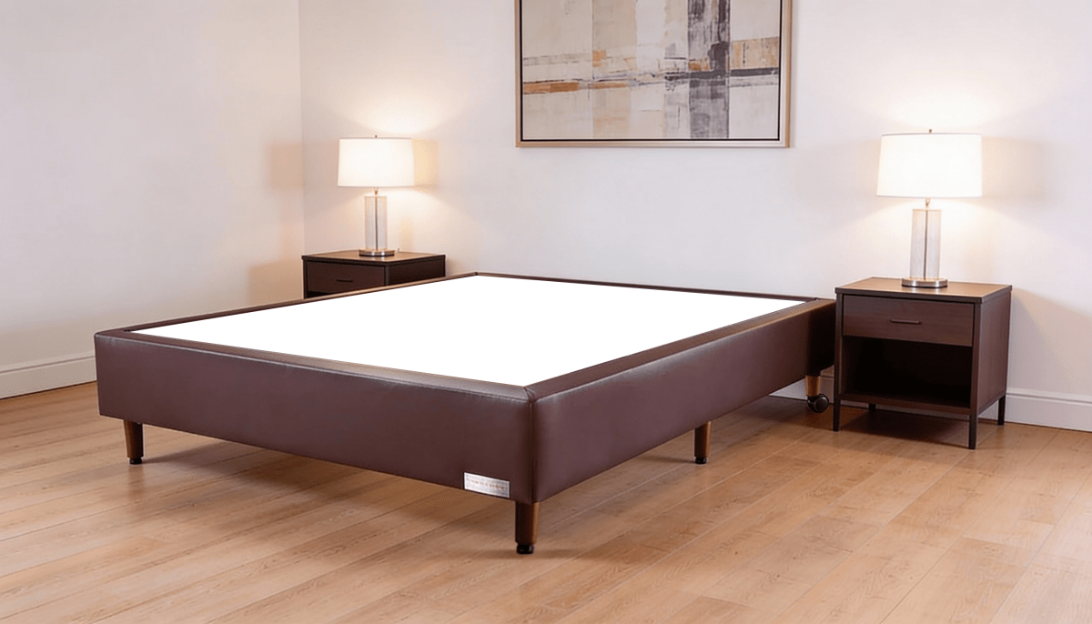 Base Box Alto Sommier Corino Marrom 32 cm - Orthocrin