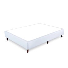 Base Box Baixo Corino Branco Sommier Eco Pés de Madeira Altura 17 cm - Orthocrin
