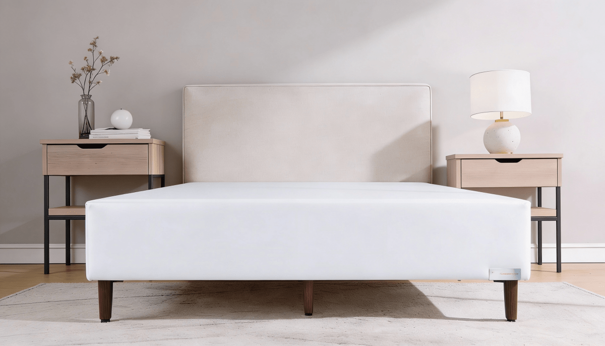 Base Box Baixo Sommier Corino Branco 17 cm - Orthocrin