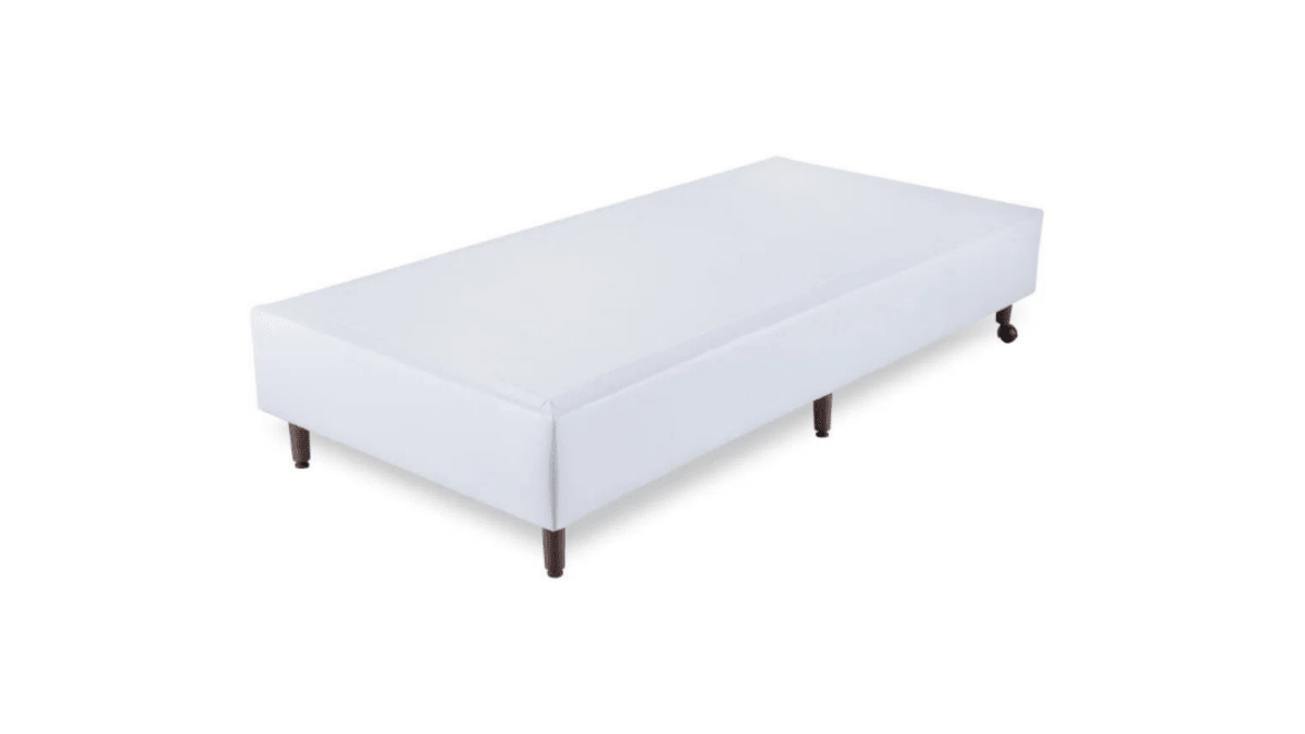 Base Box Baixo Sommier Corino Branco 17 cm - Orthocrin
