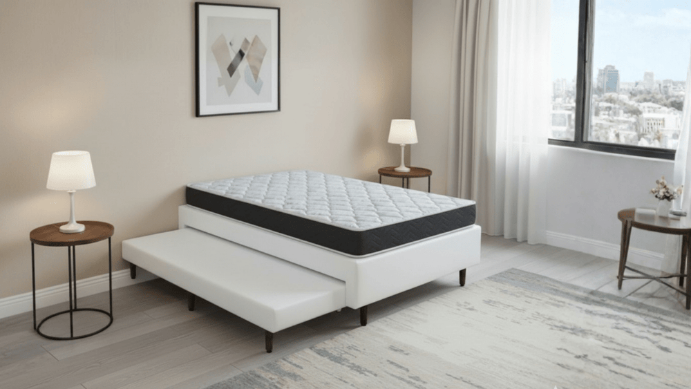 Base Box com Cama Auxiliar Bibox Sommier Corino Branco - Orthocrin