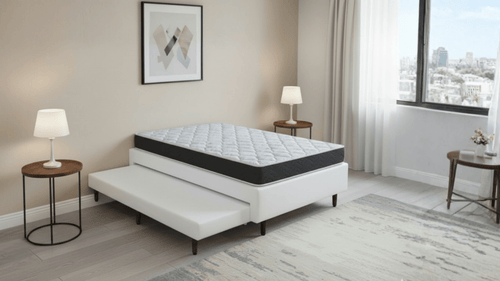 Base Box com Cama Auxiliar Bibox Sommier Corino Branco - Orthocrin