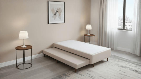Base Box com Cama Auxiliar Bibox Sommier Corino Capuccino - Orthocrin