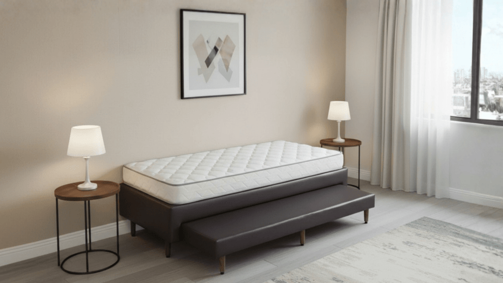 Base Box com Cama Auxiliar Bibox Sommier Corino Marrom - Orthocrin