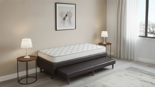 Base Box com Cama Auxiliar Bibox Sommier Corino Marrom - Orthocrin