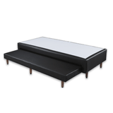 Base Box com Cama Auxiliar Bibox Sommier Corino Preto - Orthocrin