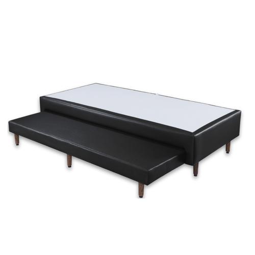 Base Box com Cama Auxiliar Bibox Sommier Corino Preto - Orthocrin