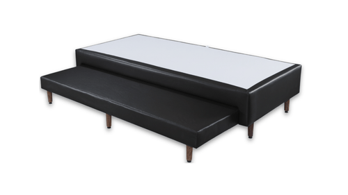 Base Box com Cama Auxiliar Bibox Sommier Corino Preto - Orthocrin