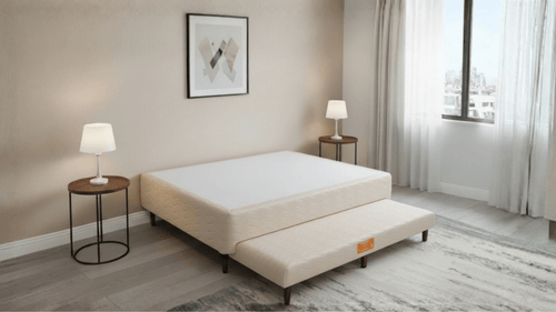 Base Box com Cama Auxiliar Bibox Sommier Plus Bege - Orthocrin