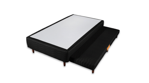 Base Box com Cama Auxiliar Bibox Sommier Plus Black - Orthocrin