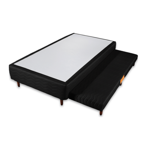 Base Box com Cama Auxiliar Bibox Sommier Plus Black - Orthocrin