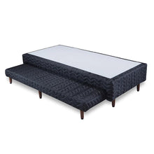 Base Box com Cama Auxiliar Bibox Sommier Plus Black Pés de Madeira Altura 26 cm - Orthocrin