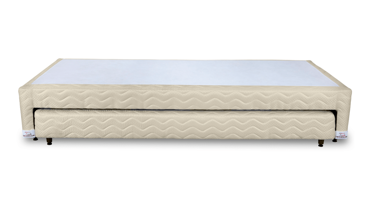 Base Box com Cama Auxiliar Bibox Sommier Spring Bege - Orthocrin