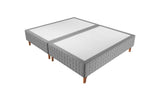 Base Box Sommier Capitonê Bouclé Cinza 24 cm - Orthocrin