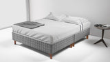 Base Box Sommier Capitonê Bouclé Cinza 24 cm - Orthocrin