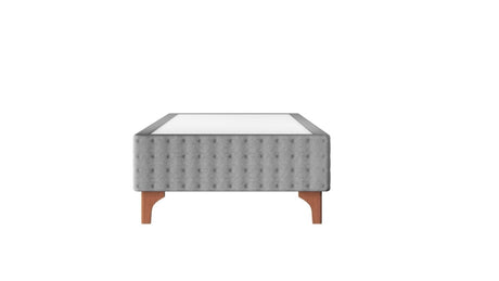 Base Box Sommier Capitonê Bouclé Cinza 24 cm - Orthocrin