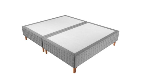 Base Box Sommier Capitonê Bouclé Cinza 24 cm - Orthocrin