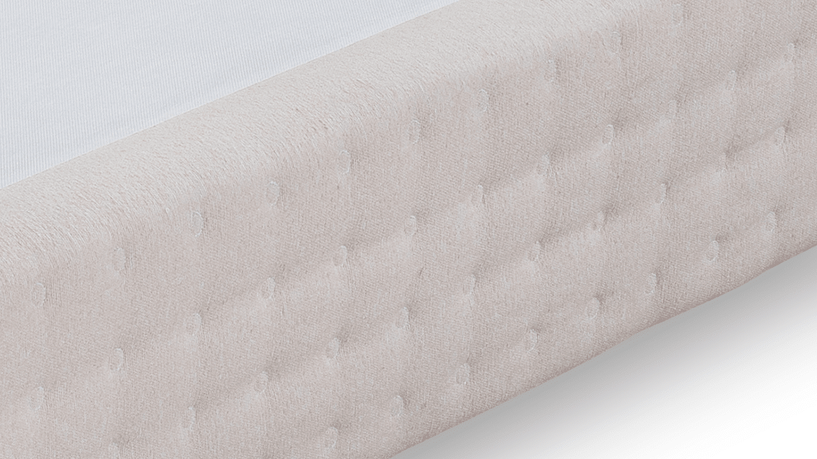 Base Box Sommier Capitonê Bouclé Pérola 24 cm - Orthocrin