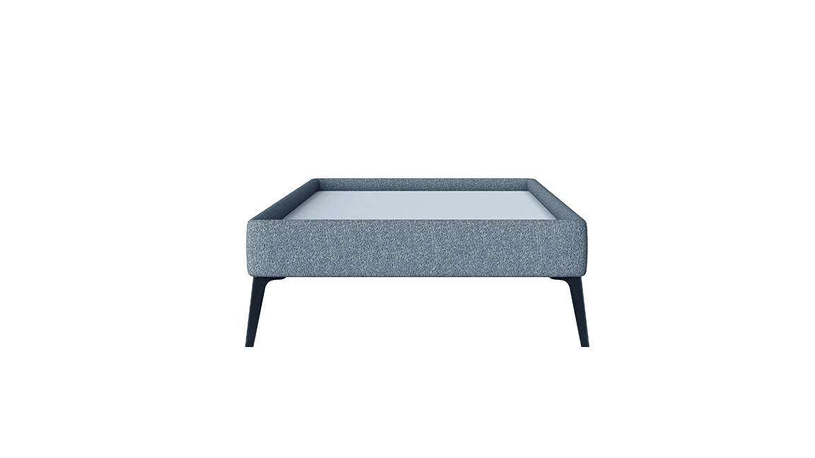 Base Box Sommier Luxo Bouclé Cinza 15 cm - Orthocrin