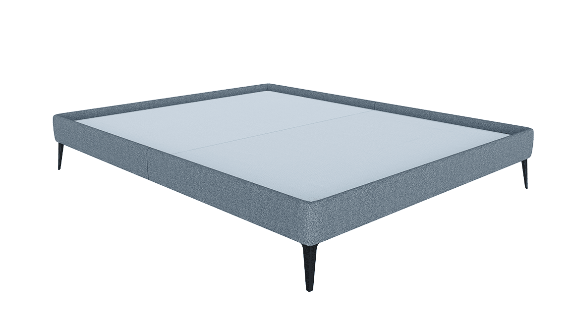 Base Box Sommier Luxo Bouclé Cinza 15 cm - Orthocrin