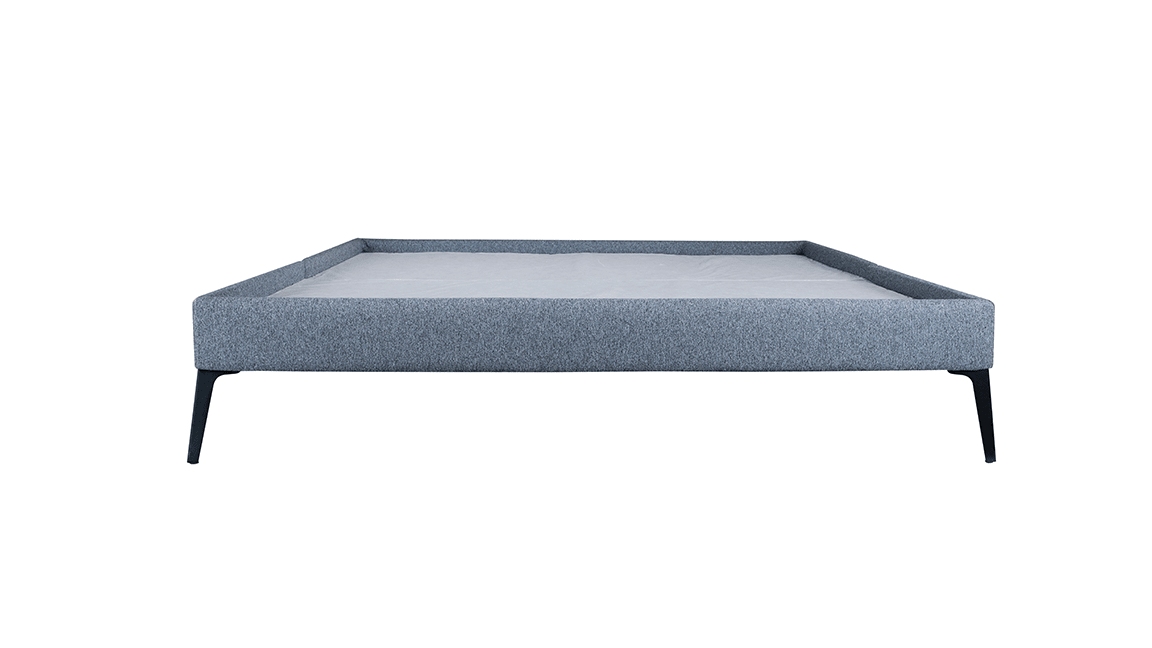 Base Box Sommier Luxo Bouclé Cinza 15 cm - Orthocrin