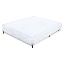Base Box Sommier Plus Branco Pés de Madeira Altura 24 cm - Orthocrin