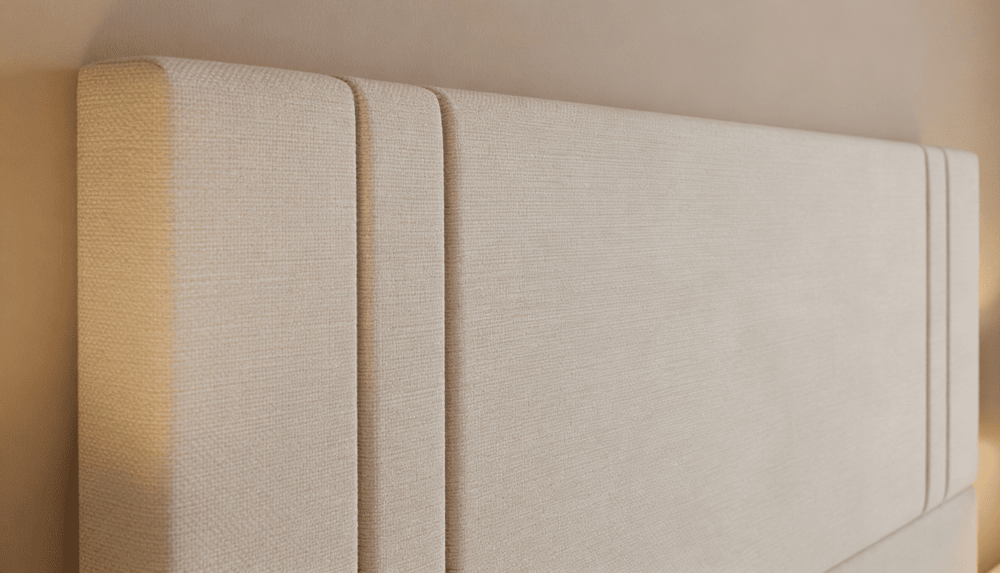 Cabeceira Estofada Âmbar Areia Tecido Linho - Orthocrin