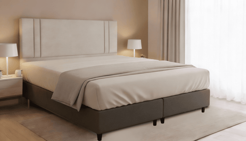 Cabeceira Estofada Âmbar Areia Tecido Linho - Orthocrin