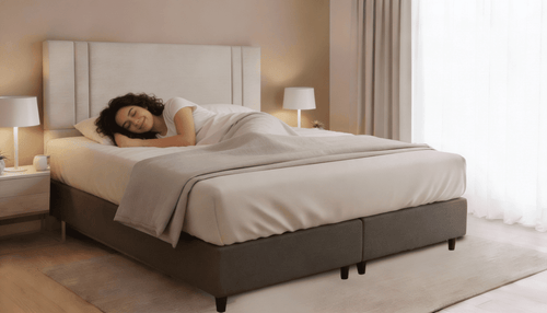 Cabeceira Estofada Âmbar Areia Tecido Linho - Orthocrin